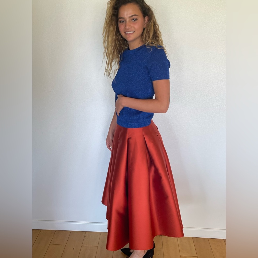 Red party skirt